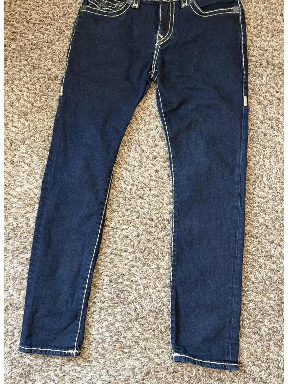 True Religion Rocco Relaxed Skinny Jeans Men’s Size 31 Horseshoe Stitched Flap